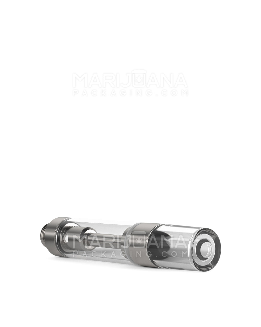 Ceramic Core Glass Vape Cartridge with Round Clear Plastic Mouthpiece | 1mL - Press On - 1200 Count - 6