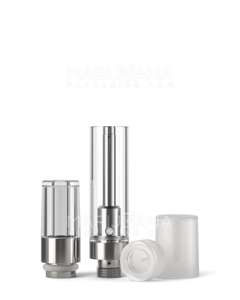 Ceramic Core Glass Vape Cartridge with Round Clear Plastic Mouthpiece | 1mL - Press On - 1200 Count - 4