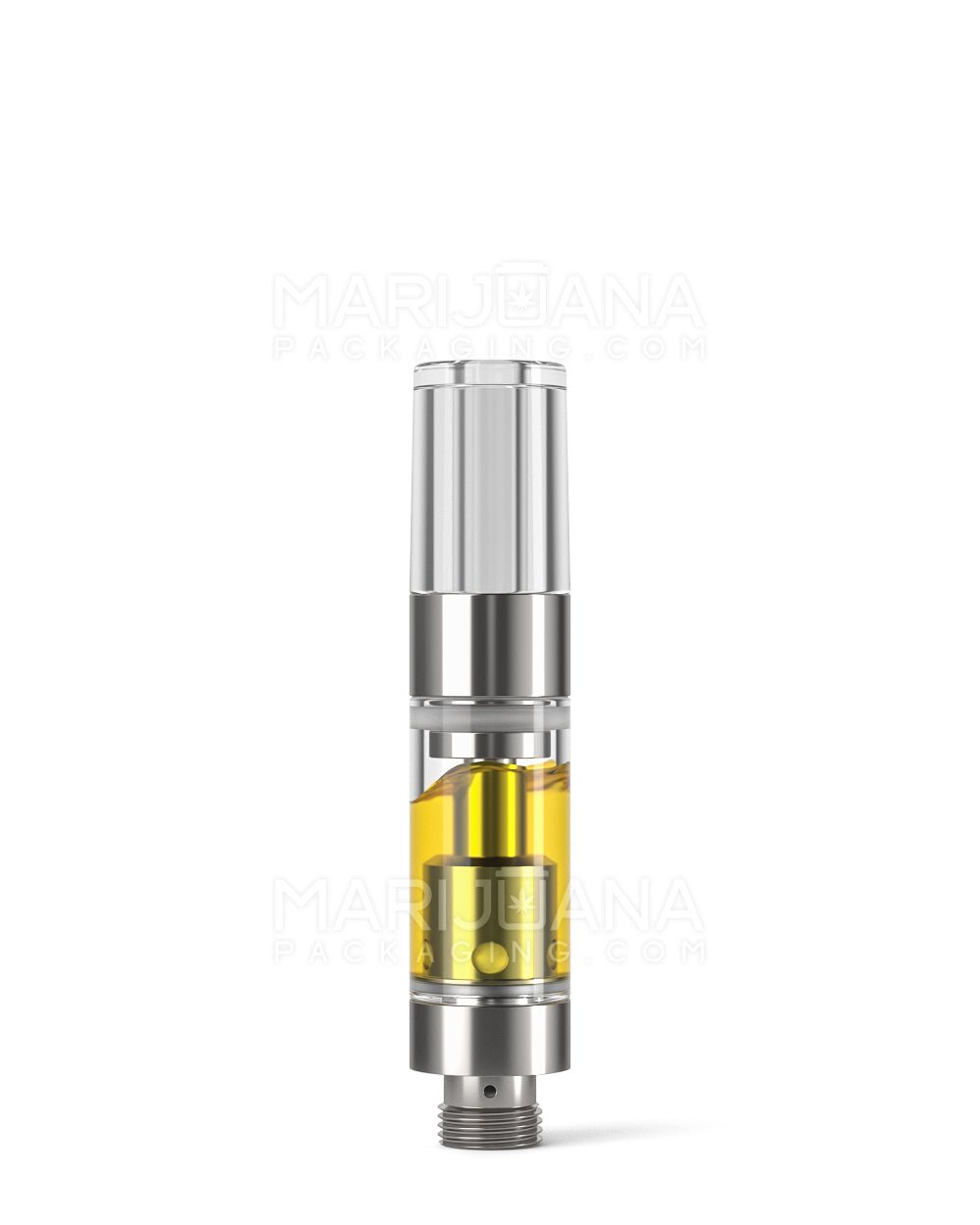 Ceramic Core Glass Vape Cartridge with Round Clear Plastic Mouthpiece | 0.5mL - Press On - 1200 Count - 2