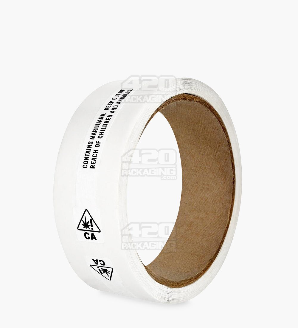 California Warning Labels Tamper Evident Dogbone 1000/Roll - 3