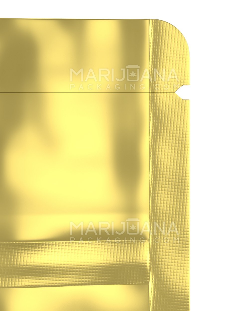 Tamper Evident | Glossy Gold Vista Mylar Bag | 4in x 6.5in - 7g | Sample - 6