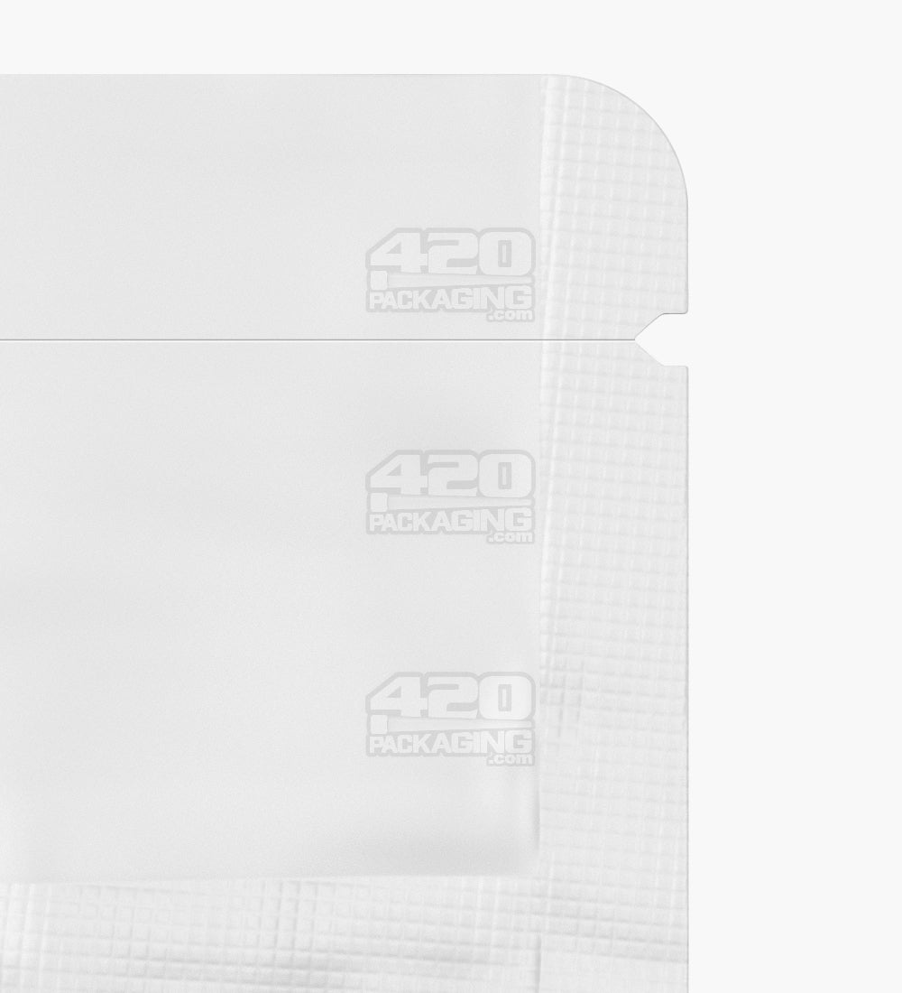 Tamper Evident | Matte White Mylar Bag for Pre-Roll/Syringe (Tear Notch) | 7in x 2.7in - 2g - 1000 Count