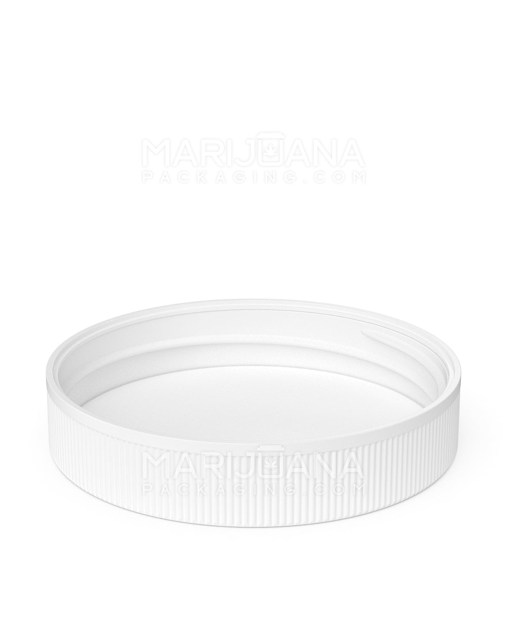 Child Resistant | Ribbed Push Down & Turn Plastic Caps w/ Foam Liner | 89mm - Semi Gloss White - 205 Count - 4