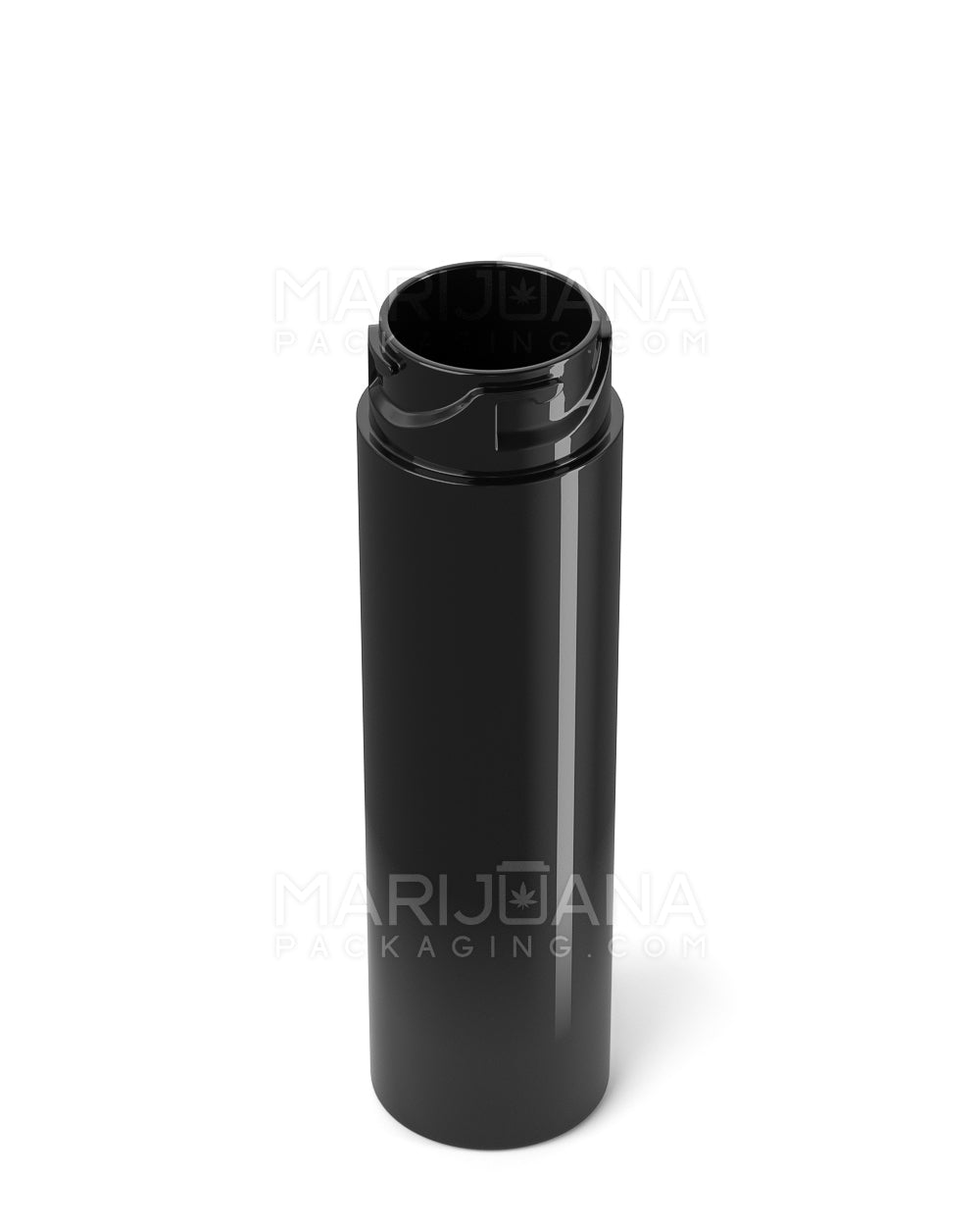 84mm Child Proof Black Plastic Dab Vape Tube w/ Black Cap