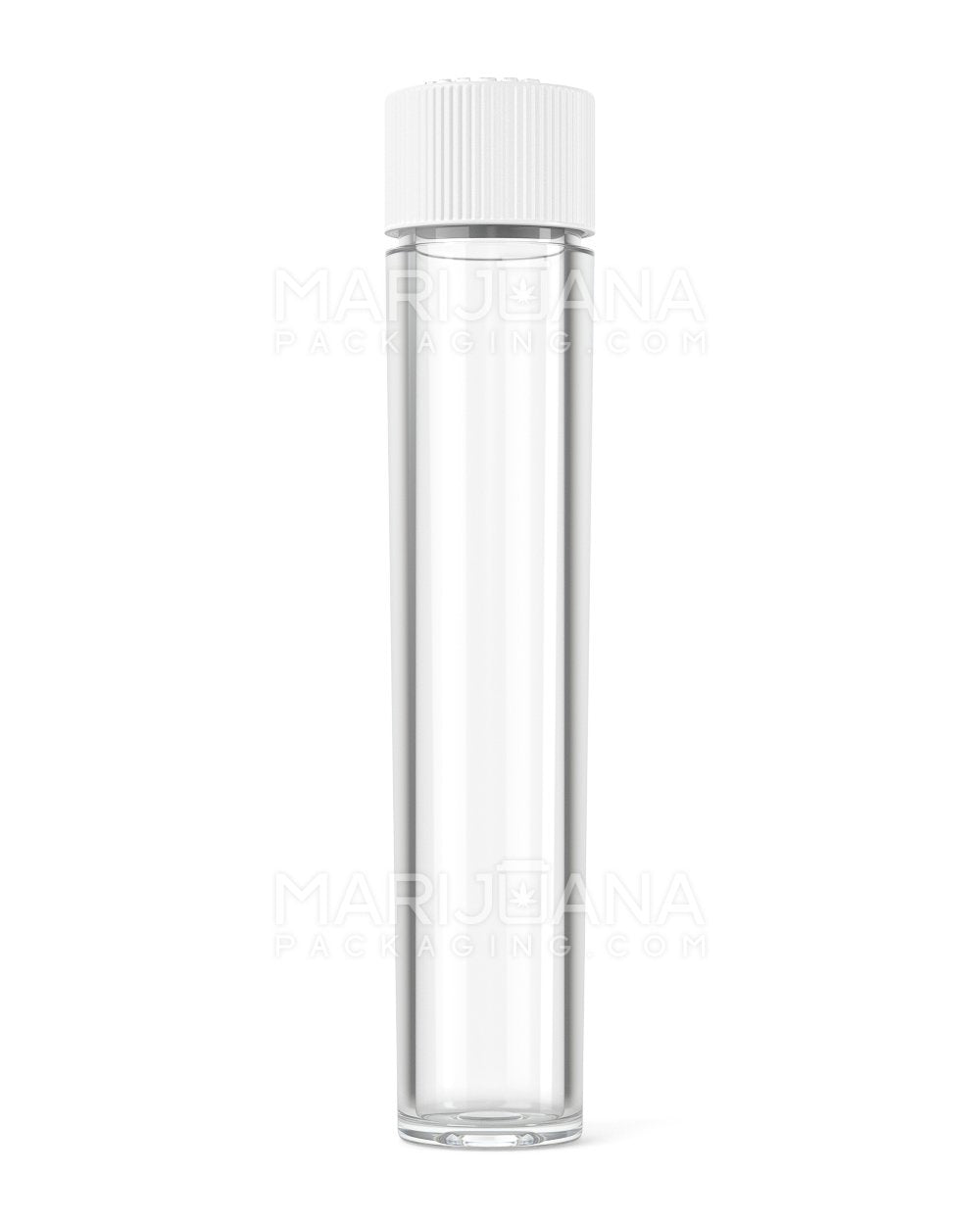 Child Resistant Push Down & Turn Vape Cartridge Tube w/ White Cap | 90mm - Clear | Sample - 1