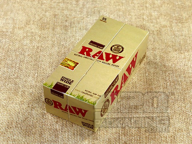 Raw Rolling Papers Organic Hemp Single Wide Size 25 Pack - 3