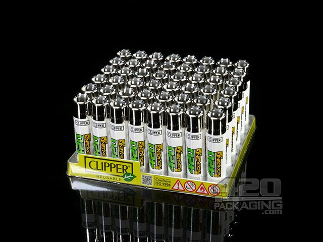 Clipper Lighter White 420Packaging Logo 48/Box - 2