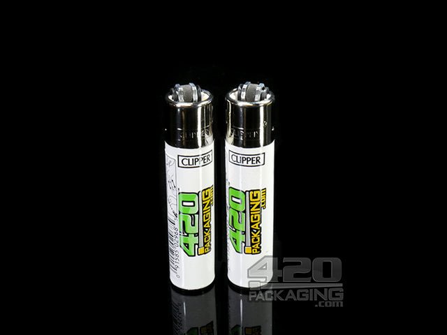 Clipper Lighter White 420Packaging Logo 48/Box - 1
