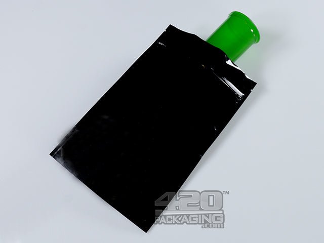 Black-Black 6" x 9" Mylar Stand Up Pouch Zip Bags 1000/Box - 3