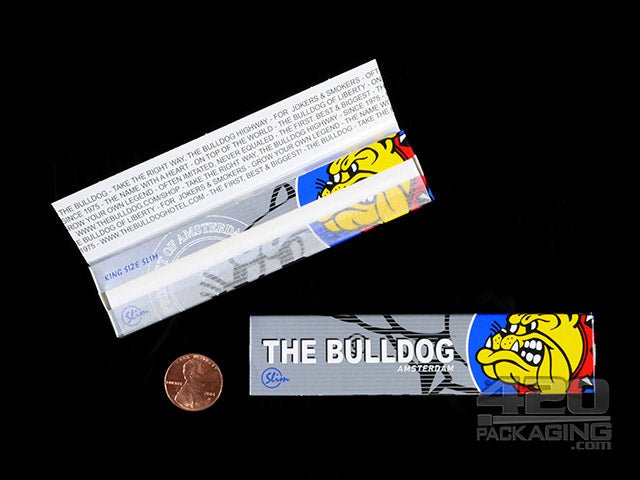The Bulldog King Size Slim Hemp Rolling Papers 50/Box - 2