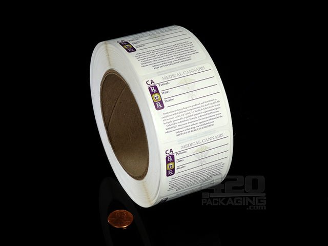 California Medical Rx Labels 1000/Roll - 2