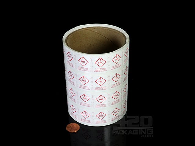 Colorado Red Retail Compliant Labels Small Size 1000/Roll - 2