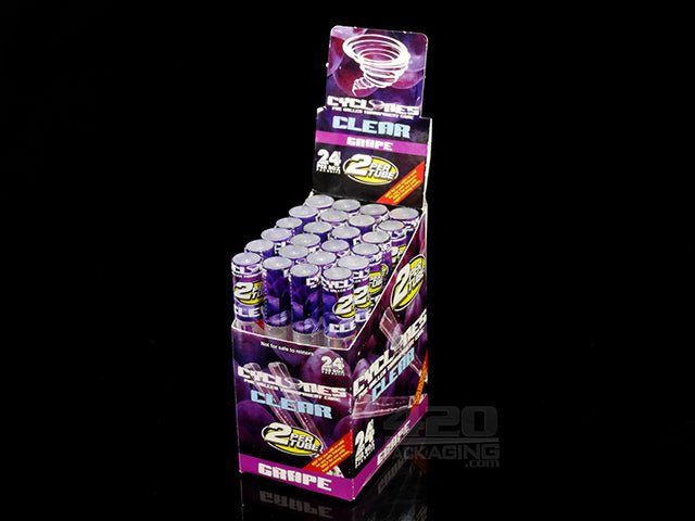Cyclones Clear Grape Flavored Cones 24/Box - 1