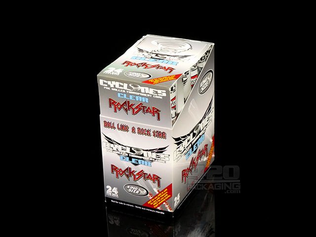 Cyclones Clear Rockstar Flavored King Size Cones 24/Box - 2
