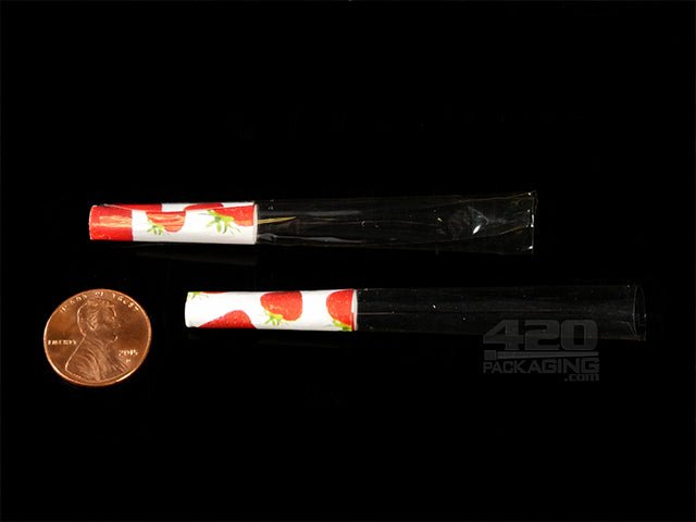 Cyclones Clear Strawberry Flavored Cones 24/Box - 4