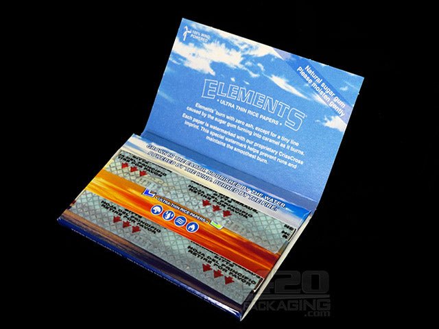 Elements Single Wide Double Pack Rolling Papers 25/Box - 4