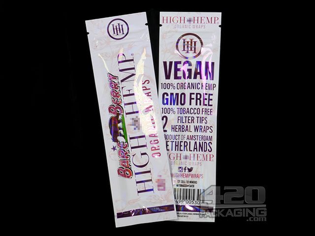 High Hemp Bare Berry Flavored Organic Hemp Wraps 25/Box - 2