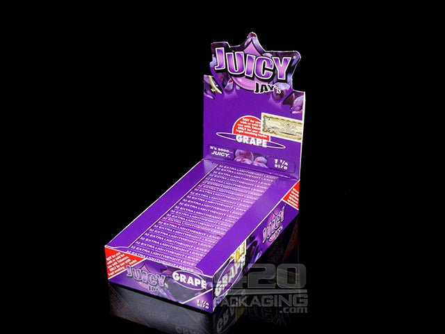 Juicy Jay's 1 1-4 Size Grape Flavored Hemp Rolling Papers - 1