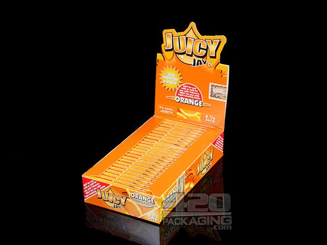 Juicy Jay's 1 1-4 Size Orange Flavored Hemp Rolling Papers - 1