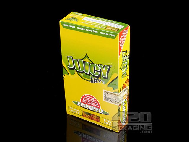 Juicy Jay's 1 1-4 Size Pineapple Flavored Hemp Rolling Papers - 2