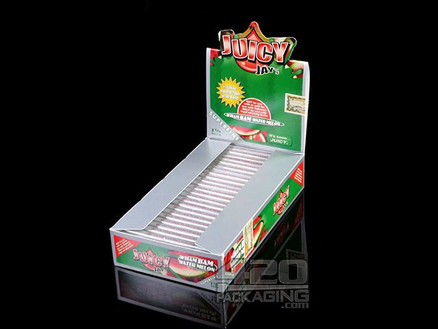 Juicy Jay's 1 1-4 Size Super Fine Wham Bam Watermelon Flavored Hemp Rolling Papers - 1