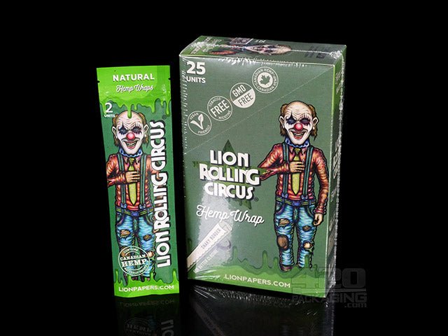 Lion Rolling Circus Natural Hemp Wraps 25/Box - 1