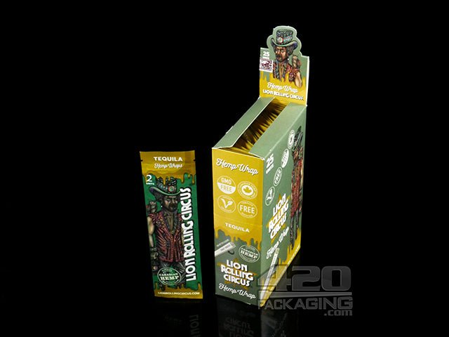 Lion Rolling Circus Tequila Hemp Wraps 25/Box - 1