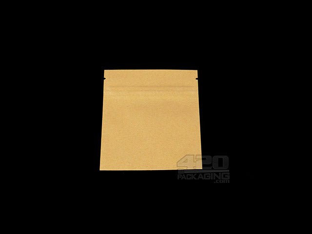 Kraft-Kraft 3.4" x 4" Mylar Flat Seal Zip Bags (1.0 grams) 1000/Box - 1