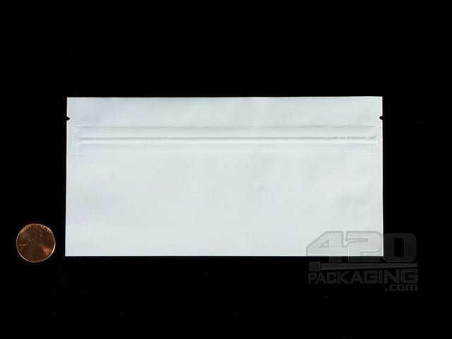 White-Clear 6" x 3" Mylar Flat Seal Zip Bags (Pre Rolls) 1000/Box - 2