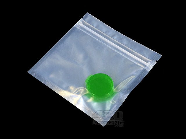 White-Clear 4.5" x 4.5" Mylar Flat Seal Zip Bags 1000/Box - 4