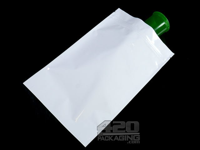 White-Clear 7” x 11” Mylar Stand Up Pouch Zip Bags 1000/Box - 3