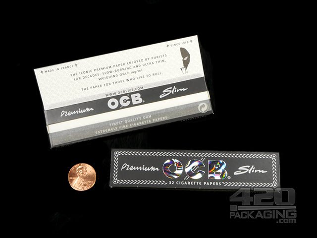 OCB Slim Size Premium Rolling Papers 24/Box - 2