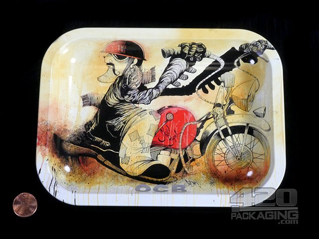OCB Small Slow-Burn Motorcycle Rolling Tray - 2