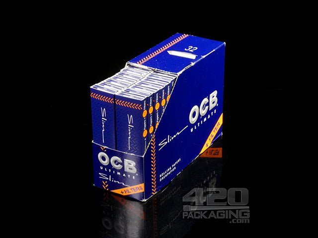OCB King Size Slim Ultimate Rolling Papers + Tips 24/Box - 1