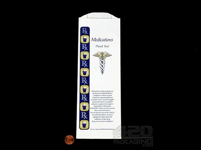 Small Paper Medication Exit Bags 1000/Box - 2