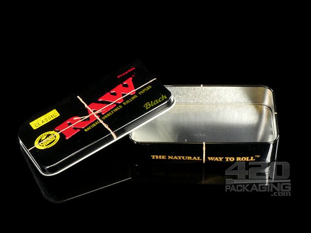 RAW Black Metal Tin Storage Case - 3