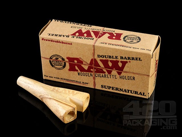 Raw Double Barrel Cone Holder In 3 Sizes DB 1 1/4 Size - 1