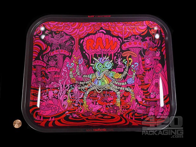 RAW X Ghost Shrimp 3 Design Large Metal Rolling Tray 1/Box - 2