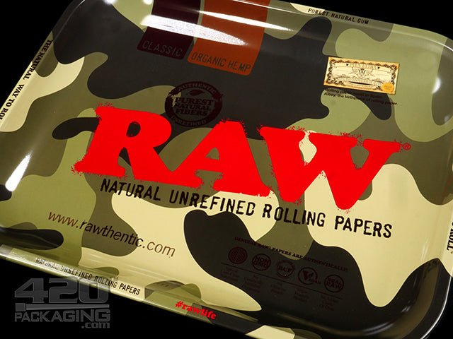 RAW Camouflage Large Metal Rolling Tray 1/Box - 3