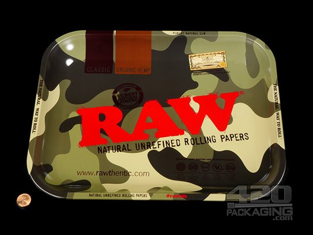 RAW Camouflage Large Metal Rolling Tray 1/Box - 2