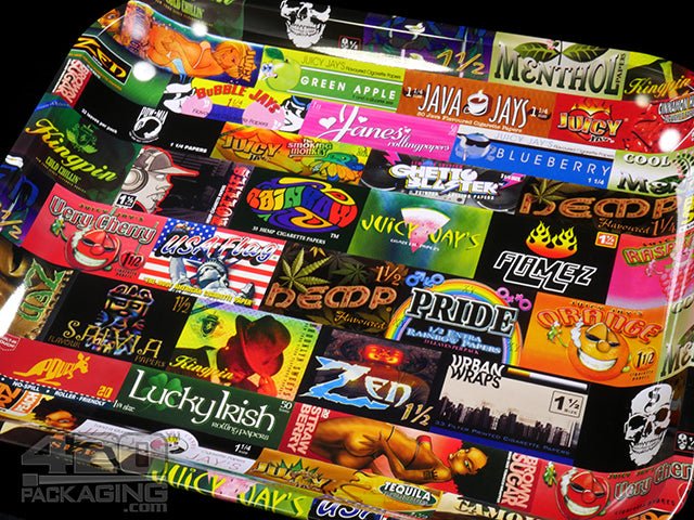 RAW History 101 Large Metal Rolling Tray 1/Box - 3