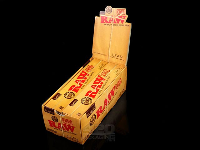RAW 109mm Lean Pre Rolled Cones 20 Piece Packs (12 Packs Per Case) - 1