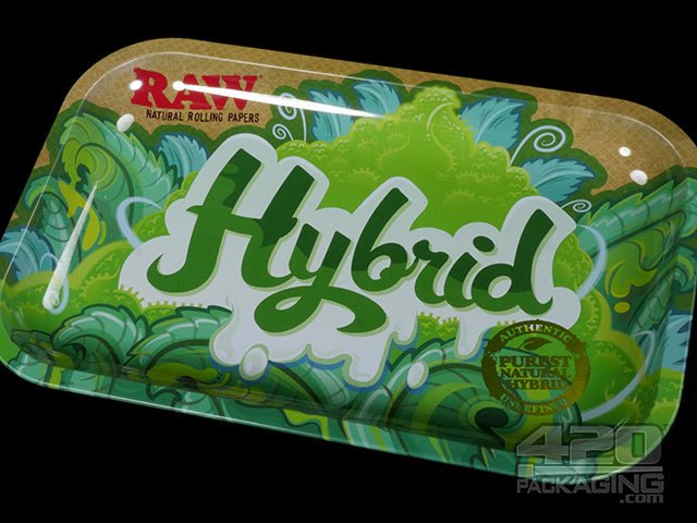 RAW Strains Hybrid Small Metal Rolling Tray - 3
