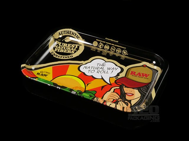 RAW Rio Small Metal Rolling Tray 1/Box - 1