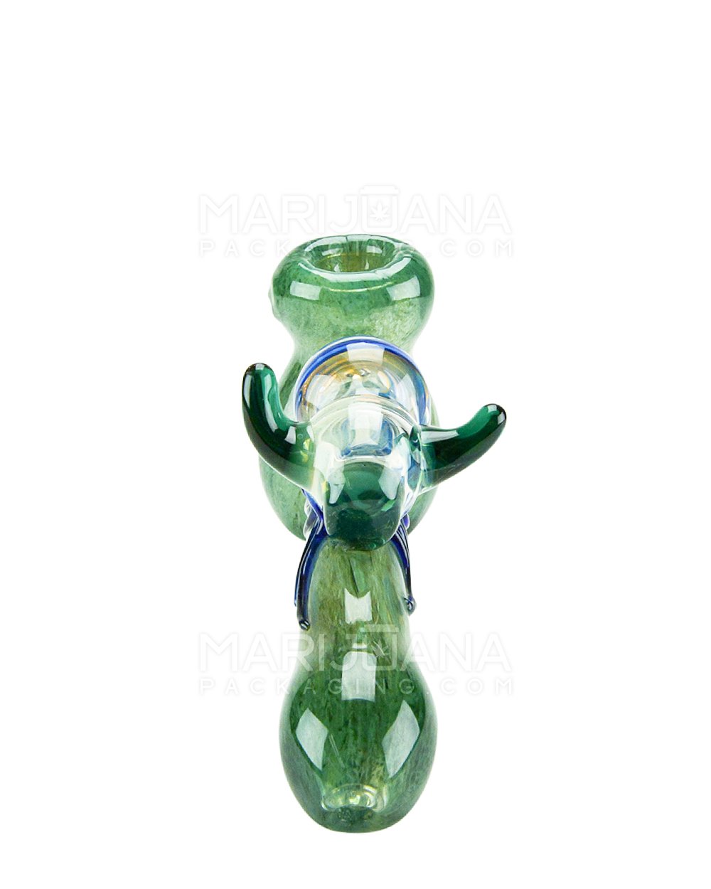 Assorted Color Glass Inset Hammer Bubbler 8" - 4
