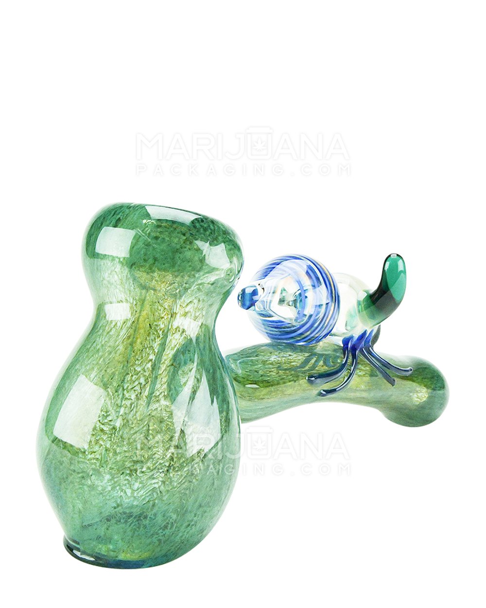 Assorted Color Glass Inset Hammer Bubbler 8" - 2