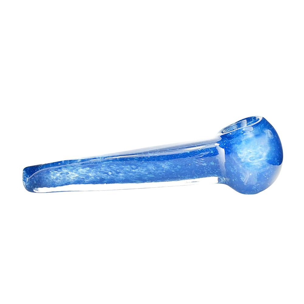 Frit Rectangular Spoon Hand Pipe | 4.5in Long - Glass - Assorted - 3