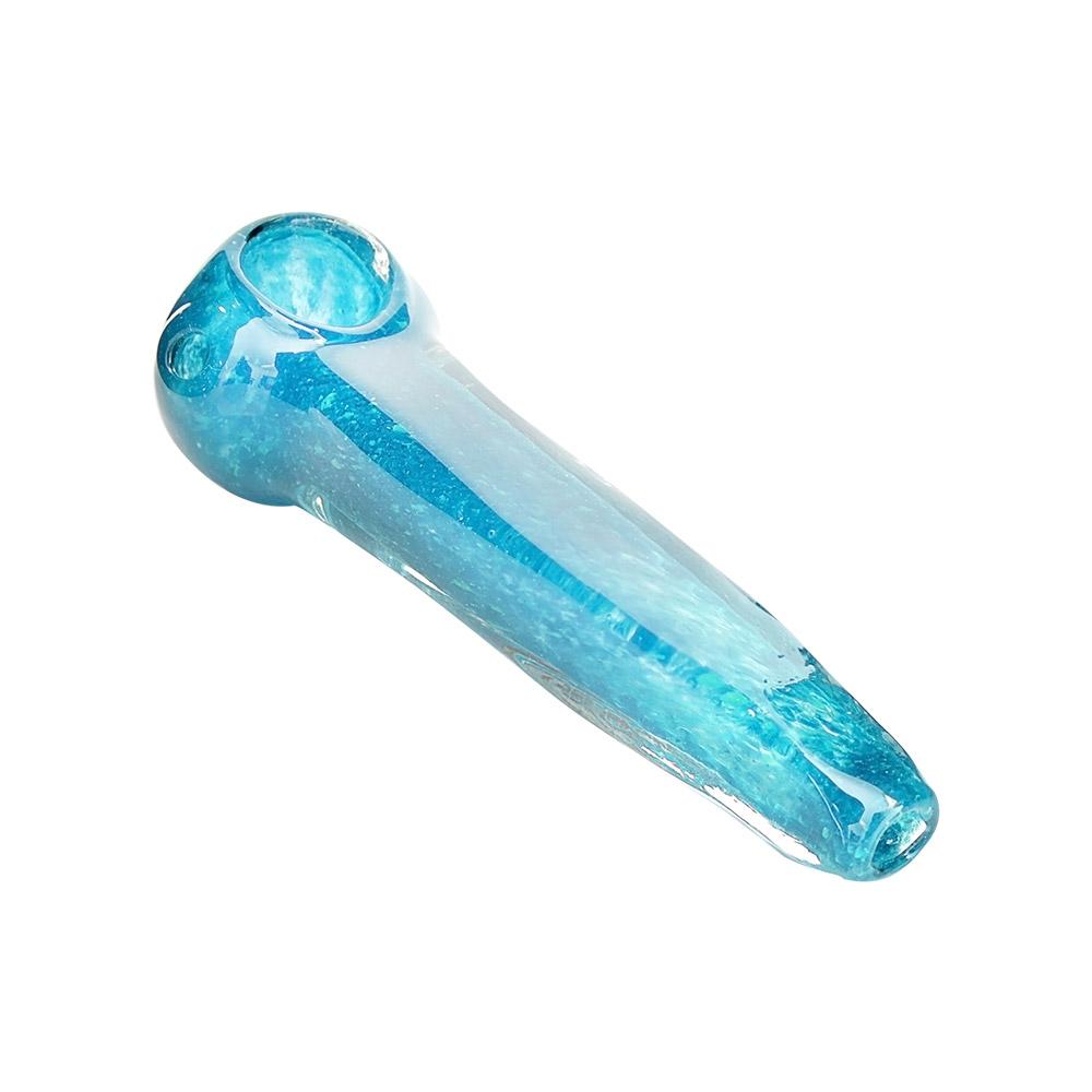 Frit Rectangular Spoon Hand Pipe | 4.5in Long - Glass - Assorted - 8