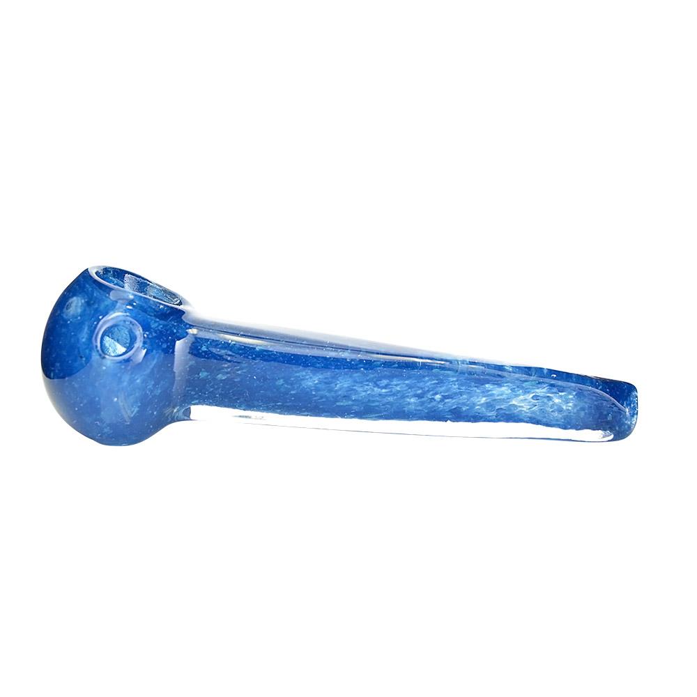 Frit Rectangular Spoon Hand Pipe | 4.5in Long - Glass - Assorted - 5