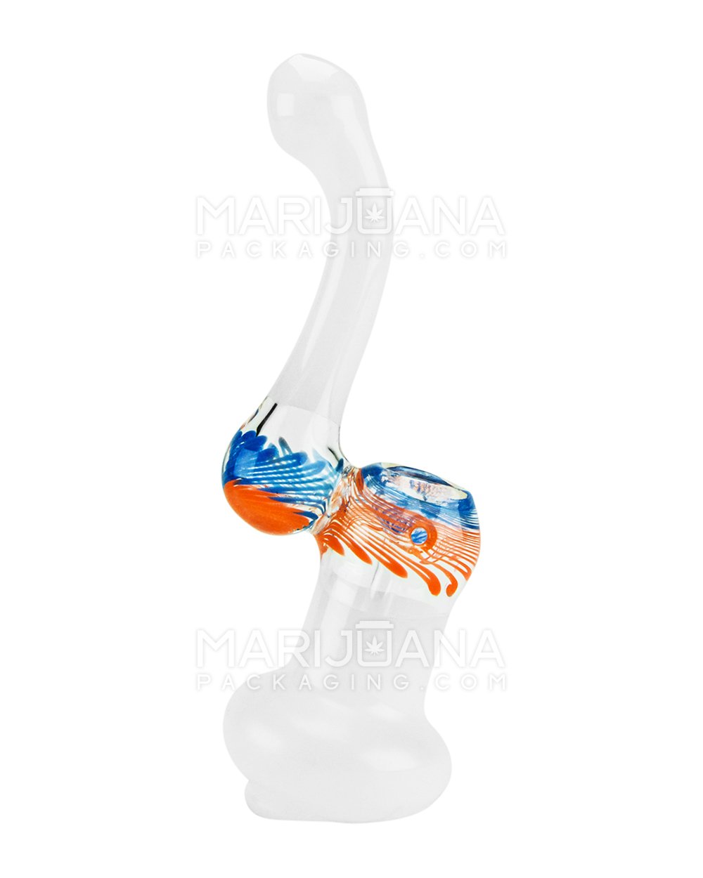 Swirl Frosted Bubbler | 6in Tall - Glass - Assorted - 1